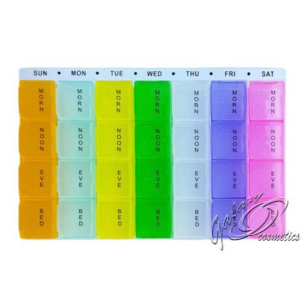 Pill Dispenser Organiser Weekly Daily Box, 7 Day Medicine Tablet Storage health tiny
