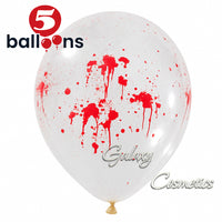 Blood Splat Effect Balloons x5