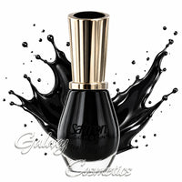 Saffron Glossy Black Nail Polish #25 Jet Black fancy gothic halloween makeup Nails seasonal
