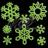 16x Christmas Glow in the Dark Snowflakes, Home and Garden Decorations Christmas seasonal tiny
