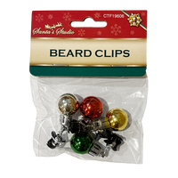 Santa Beard Baubles Clips - 4 Pack - Christmas Fancy Dress, Hair Decorations Christmas seasonal tiny