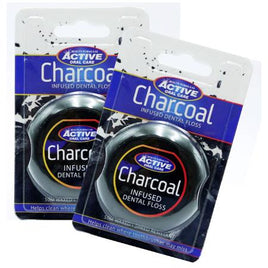 2x Beauty Formulas Charcoal Infused Black Dental Floss, Deep Cleaning, Whitening galaxy health tooth floss