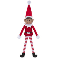 12" Naughty ELF Behaving Badly - Long Leg Christmas Doll Darker skin Elf with brown eyes Christmas seasonal tiny