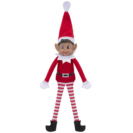12" Naughty ELF Behaving Badly - Long Leg Christmas Doll Darker skin Elf with brown eyes Christmas seasonal tiny