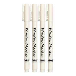 Set Of 4 Artbox Window Markers Board Ink / Liquid Chalk Pens Wipeable 4 x white Christmas kids