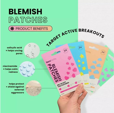 Face Facts Blemish Patches Spot Pimple Acne Sticker Shapes blemish face care galaxy skin