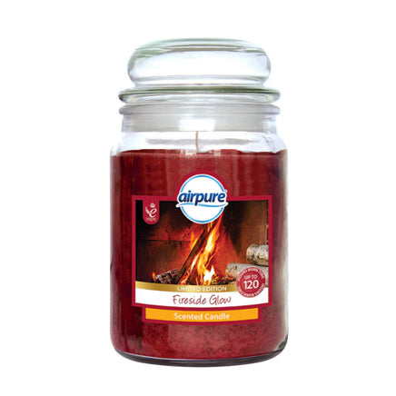 AirPure Large Scented Candle In Glass Jar Christmas Winter Fragrances 510g 18oz Fireside Glow candles Christmas galaxy Gift Shop other xmas smell seasonal xcandle xmas smell