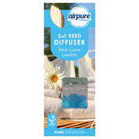 Airpure 2 in 1 Reed Diffuser with Crystal Beads Christmas Winter Fragrances 30ml Fresh Linen Comfort aroma candles Christmas galaxy Gift Shop other xmas smell seasonal xmas smell
