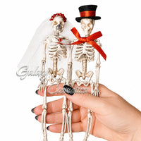 Skeleton Couple Figurines, 17cm