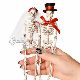 Skeleton Couple Figurines, 17cm