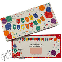Personalised Scratch To Reveal Voucher & Card MYO Special surprise gift hearts mother seasonal tiny