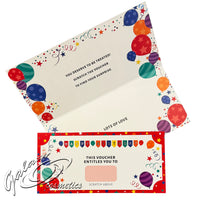 Personalised Scratch To Reveal Voucher & Card MYO Special surprise gift hearts mother seasonal tiny
