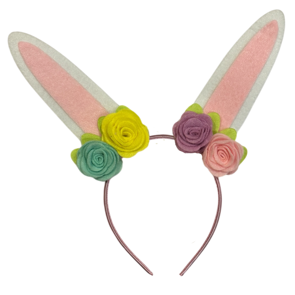 Easter Bunny Ears Flower Headband for Girls Easter seasonal tiny