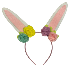 Easter Bunny Ears Flower Headband for Girls Easter seasonal tiny
