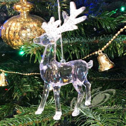 Crystal & Glitter Reindeer Christmas Tree Decoration Hanging Ornament Christmas other xmas decor seasonal tiny xmas decor