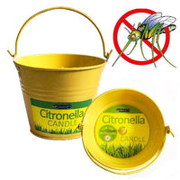 2x Citronella Fragranced Metal Bucket Candle Jar Outdoor Garden Insect Deterrent candles Candles & Home Fragrance citronella galaxy other citronella