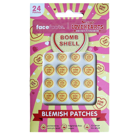 Swizzels Love Heart Blemish Patches Spot Pimple Acne Sticker with Salicylic Acid Bomb Shell blemish face care galaxy skin