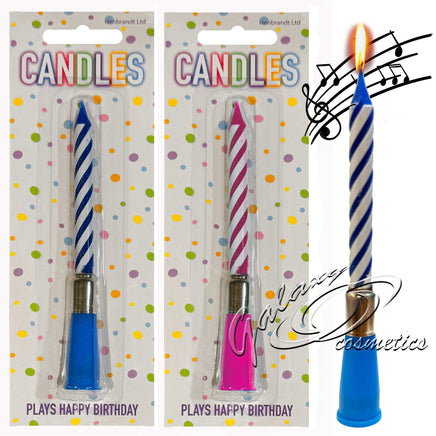 Musical Candle Party Cake Topper Plays "Happy Birthday to you" party tiny
