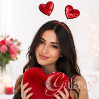 Sequin Heart Head Bopper Headband