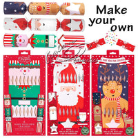 6 Pack Make Your Own Christmas Crackers 12" Set with Hats & Jokes Christmas other xmas gift seasonal tiny xmas gift