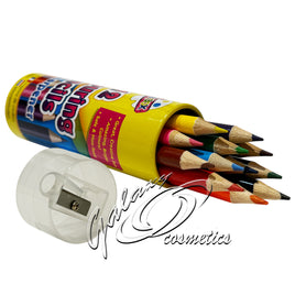 12 x Artbox Half Size Kids Travel Colouring Pencils in Metal Case with Sharpener kids tiny