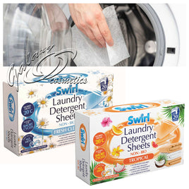 2x 20 Swirl Laundry Detergent Sheets Non Bio 40 WASHES for Home or Travel home tiny