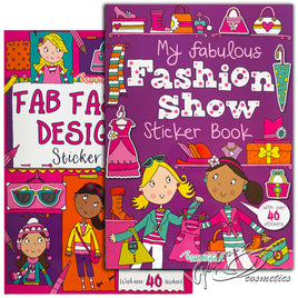 2x Fashion Sticker Books - Fun Dress Up Activity for Girls kids tiny