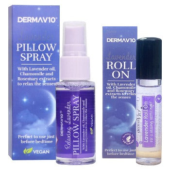 Derma V10 Lavender Oil Extracts Before Bedtime Relaxing restful night Sleep Aid body care skin