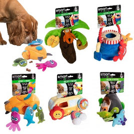 Smart Choice Hide & Seek Dog Puppy Plush Toy Sniff Treat Puzzle Squeak Crinkle pets Pets Shop tiny