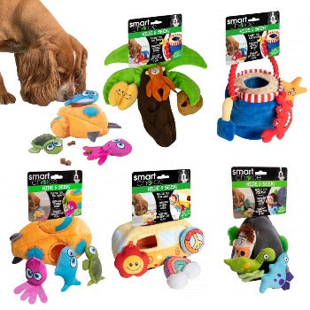 Smart Choice Hide & Seek Dog Puppy Plush Toy Sniff Treat Puzzle Squeak Crinkle pets Pets Shop tiny