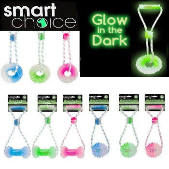 Smart Choice GLOW IN THE DARK Rope Tug & Pull Dog Toy Strong & Durable pets Pets Shop