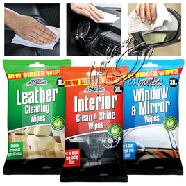 Car Pride Biodegradable Cleaning Wipes Streak Free Dashboard Seats & Glass 30pk home tiny