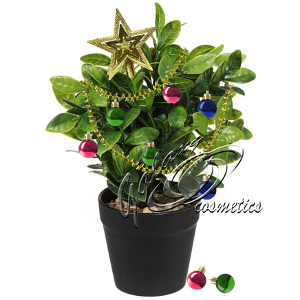 Festive Plant Decoration Kit: Christmas Mini Baubles, Tinsel & Star Christmas seasonal tiny