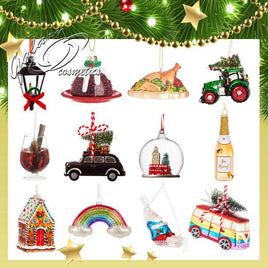 Hanging Christmas Tree Decoration Glass Baubles Sass and Belle Ornament Christmas galaxy seasonal