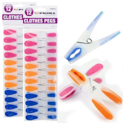24Pc (2x12) PRIMA Clothes Pegs Laundry Plastic Clips Strong Durable Rubber Grip home Home & Garden tiny