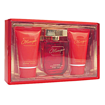 Monique Ladies Fine Perfumery Gift Set 100ml EDP Perfume Shower Gel Body Lotion gift her