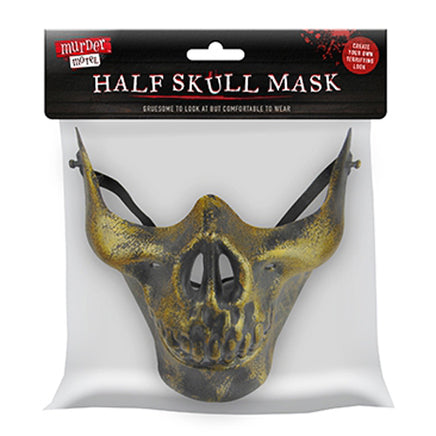 Murder Motel Half Skull Halloween Mask, Costume - One size halloween seasonal tiny
