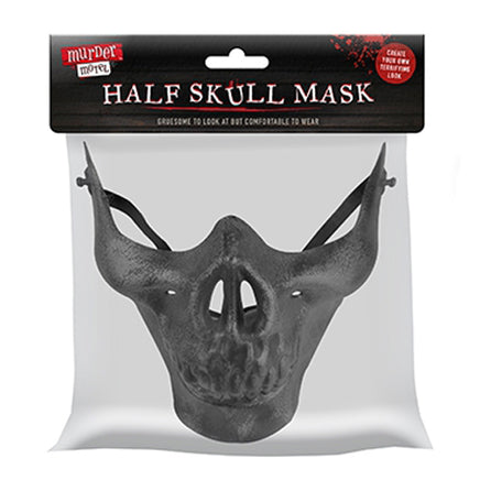 Murder Motel Half Skull Halloween Mask, Costume - One size halloween seasonal tiny