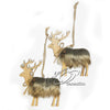 Traditional Wooden Reindeer Christmas Tree Decoration Hanging Ornaments 2 pack Christmas
