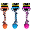 Smart Choice Rope Tug & Pull Dog Toy Strong & Durable Improve Dental Hygiene Rope & Rubber Ball pets Pets Shop tiny