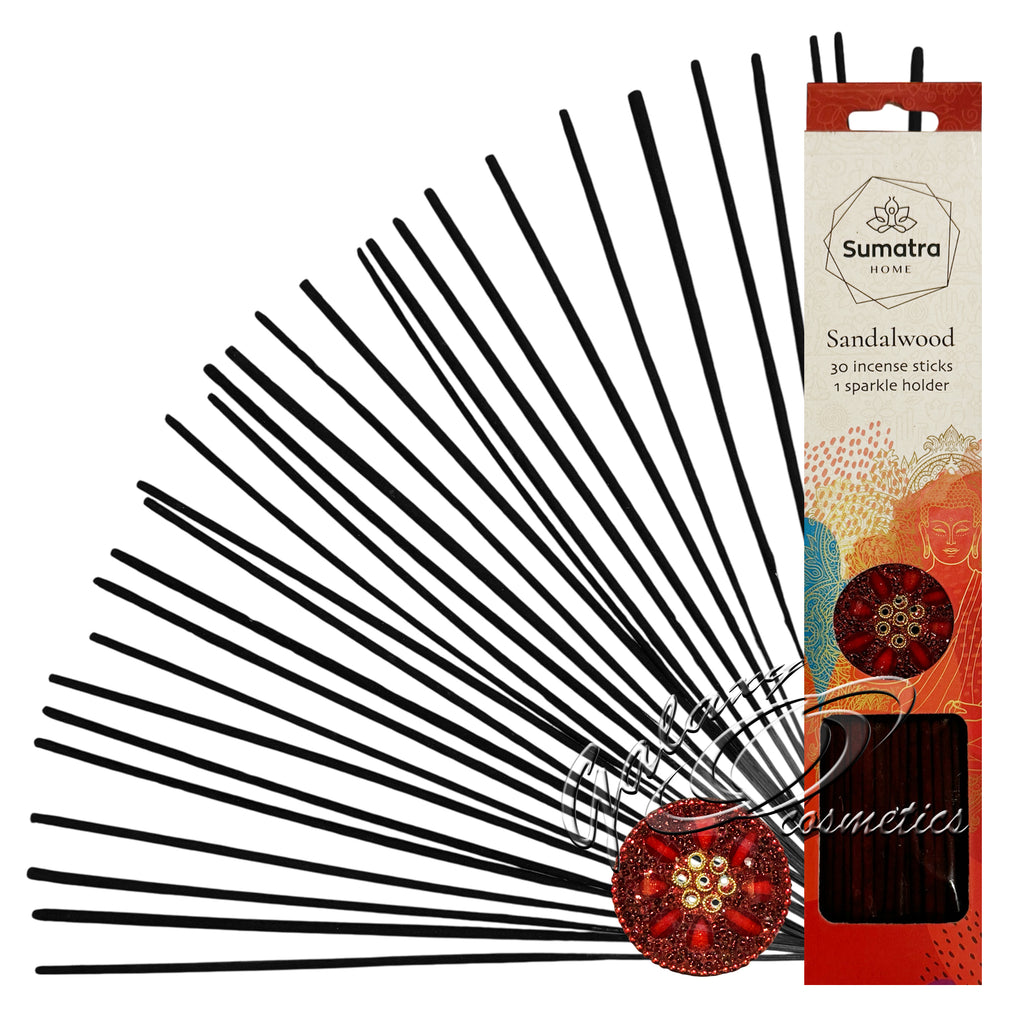 Sumatra 30 Incense Sticks and Sparkle Holder Burner Ash Catcher Set Sandalwood candles galaxy