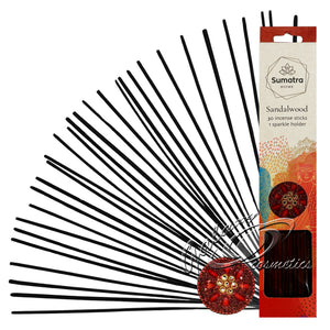 Sumatra 30 Incense Sticks and Sparkle Holder Burner Ash Catcher Set Sandalwood candles galaxy