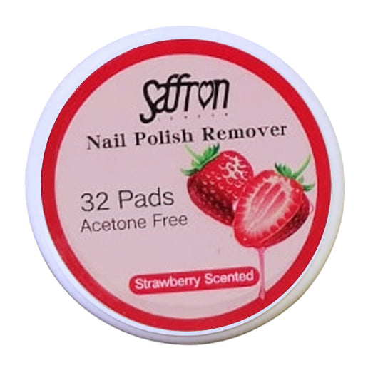 Saffron Scented Nail Varnish Remover Pads 32 Wipes Acetone Free Strawberry scented nail care nail polish nails