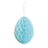 Large 25cm Honeycomb Paper Easter Egg Hanging Decoration Blue Easter seasonal tiny