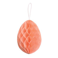 Large 25cm Honeycomb Paper Easter Egg Hanging Decoration Orange Easter seasonal tiny