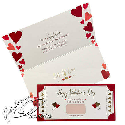 Personalised Scratch To Reveal Voucher & Card MYO Special surprise gift hearts mother seasonal tiny