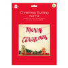 Merry Christmas Bunting Red Foil Banner Hanging Ornament Festive Decoration Christmas