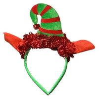 Christmas Headband Novelty Fancy Dress Accessories for Kids / Adults Elf Hat with Tinsel Christmas other xmas wear seasonal tiny xmas wear Xwear
