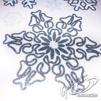 Glitter Snowflake Window Stickers Christmas Decoration 4 sheets = 83 snowflakes Christmas