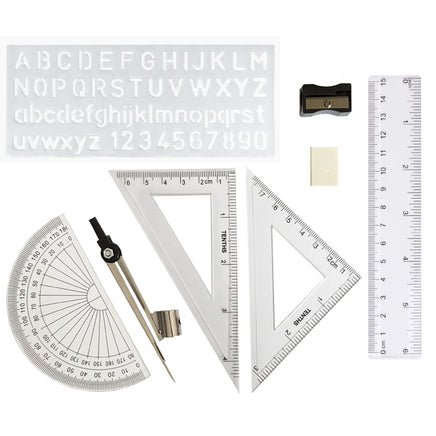 A* Stationery School Math Set in a Tin, Kids Geometry Box kids tiny
